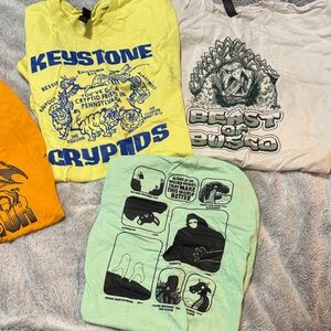 5 pack bundle of Cryptid Graphic T-Shirts- Gray